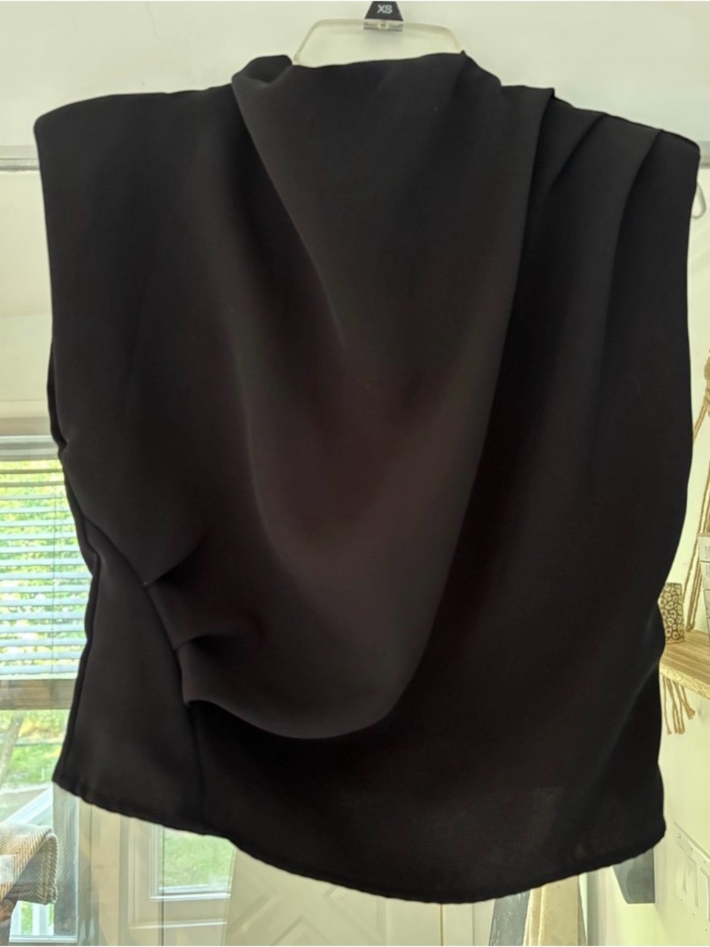 Zara Black Draped Halter Neck Top